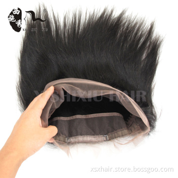 2016 New arrive 360 lace frontal unprocessed brazilian virgin human hair lace frontal in hair extension